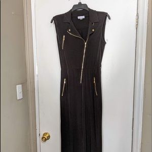 Black Jumpsuit trim in gold